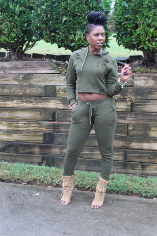 "This Grass is Greener" Two-Piece Jogging Suit
