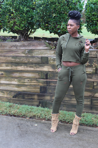 "This Grass is Greener" Two-Piece Jogging Suit
