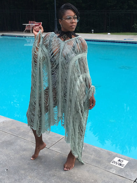 "Slaycation" Moss Green Cover-Up