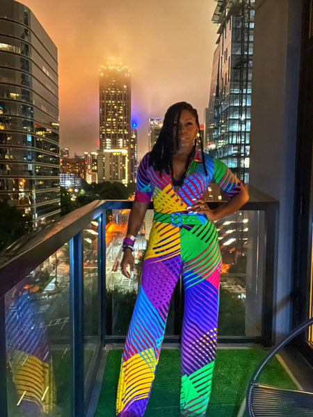 “Color In the Lines” Printed Jumpsuit