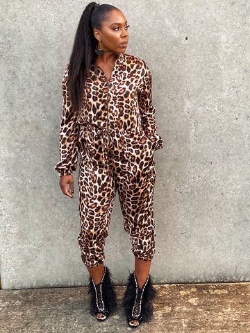 “Cheetah Girl” Animal Print Jumpsuit